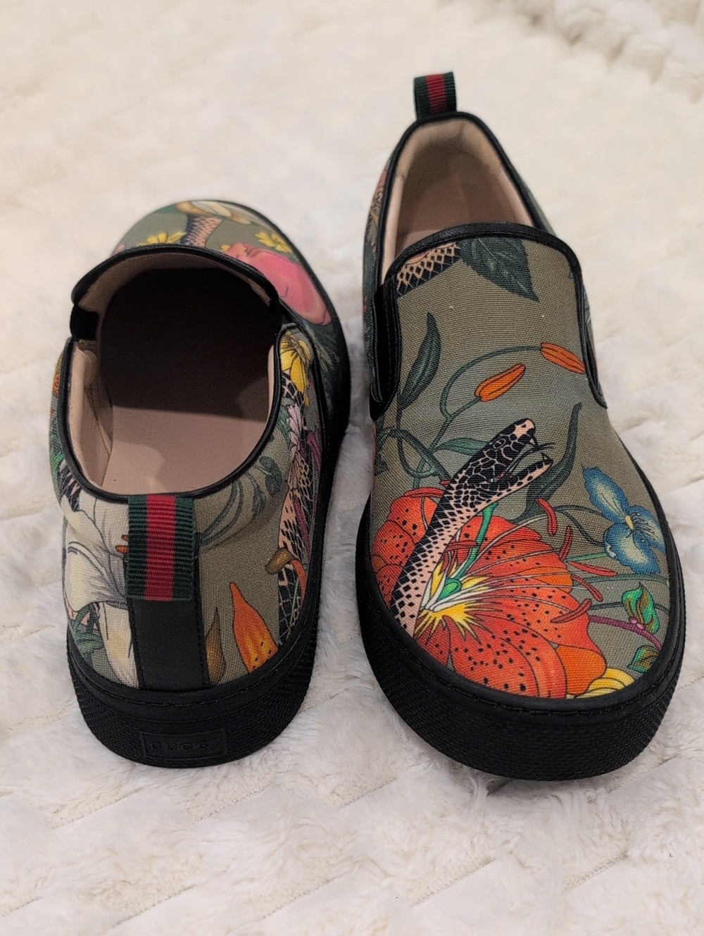 UK11 Men's Gucci Dino Jungle Men's Slip-On Loafers